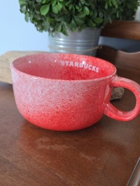 Starbucks Red Speckle Ceramic Mug with Handle